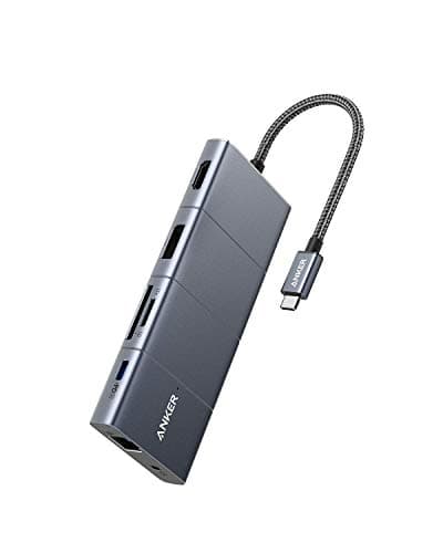 Image of Anker USB C Hub, PowerExpand 11-in-1 Docking Station, with 4K@60Hz HDMI and DP, 100W Power Delivery, USB-C and 3 USB-A Data Ports, 1 Gbps Ethernet, 3.5mm Audio, microSD and SD Card Reader