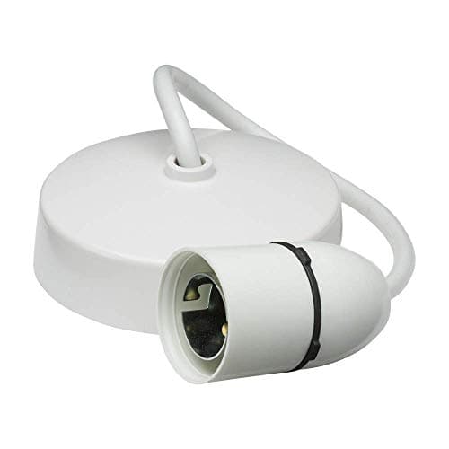Image of Knightsbridge 9 Inch T2 Pendant Set for BC Lamps in White