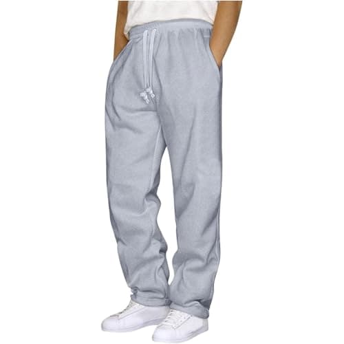 Image of Mens Tracksuit Bottoms Mens Lounge Trousers Baseball Pants Green Cargos Track Grey Tracksuit Training Trousers Mens Stadium Pants Tracksuit Mens Sports Trousers Mens Leisure Trousers
