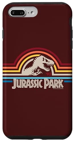 Image of Jurassic Park Pop Stripe Rex Silhouette Classic Logo Case for iPhone 7 Plus/8 Plus