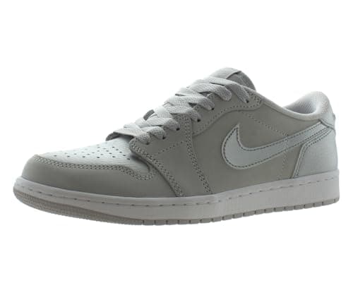 Image of Nike Men's Air Jordan 1 Low Shoes, Neutral Grey/White/Silver, 9.5