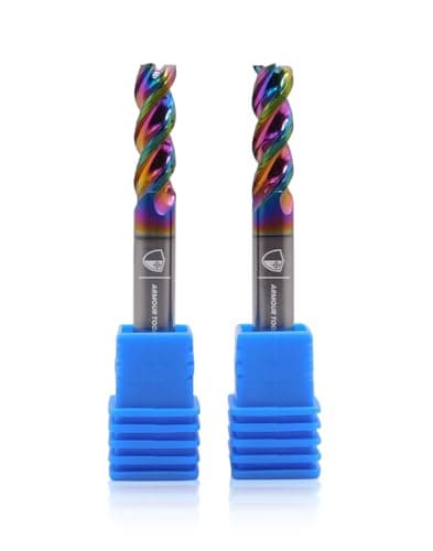 Image of ARMOUR TOOLING - Tungsten Carbide Endmill - 3 Flute Sharp Corner Milling Cutter DLC coated - CNC Tool - For Aluminium Roughing & Finishing (4mm (Twin Pack))