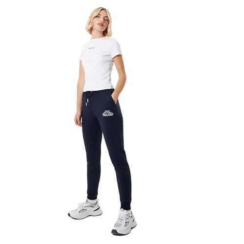 Image of Jack Wills Womens Hunston Graphic Joggers Fleece Jogging Bottoms Trousers Pants Navy 10 (S)