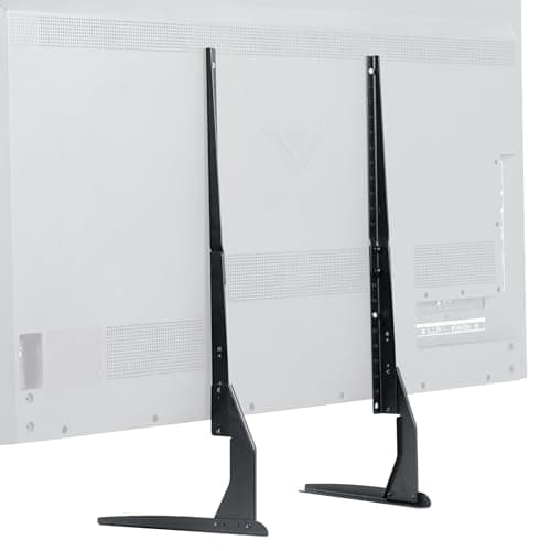 Image of VIVO Universal LCD Flat Screen TV Table Top VESA Mount Stand Black | Base fits 22" to 65" (STAND-TV00Y)