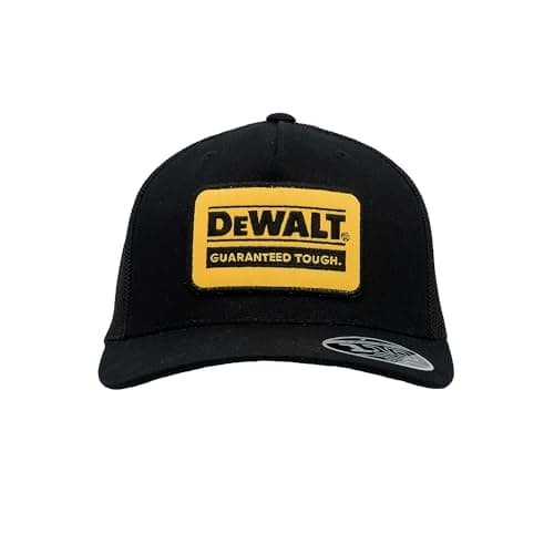 Image of DEWALT Men's Oakdale Patch Trucker Hat (Black/Yellow)