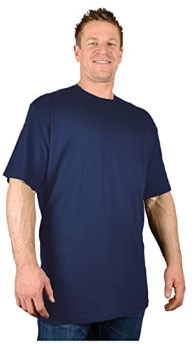 Image of Big Mens Navy Blue Saltie Plain Cotton T Shirt Large Generous Everyday Use Oversized for Sizes 2XL 3XL 4XL 5XL 6XL 7XL 8XL, Size : 3XL