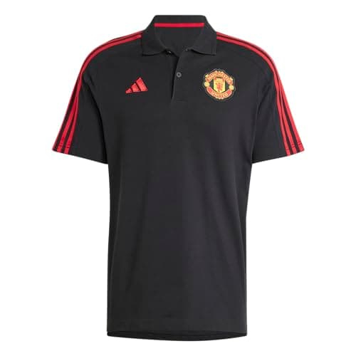 Image of adidas Mens Manchester United DNA Polo Shirt, Black, S