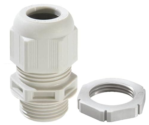 Image of Wiska 99716 GLP16 Grey M16 Sprint Cable Gland, Pack of 10, Clamping Range 4.5-10mm,