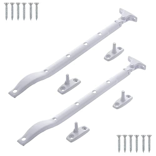 Image of TERF® 250mm Heavy Duty White Window Casement Stay Spoon Style 250mm (10 inch) including Fixing Screw - Pack of 2