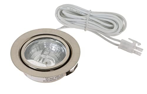 Image of FRS Halogen Recessed Downlight 12v 20w Under Unit Cabinet Cupboard Stainless Steel Warm White (Transformer Required), Metallic