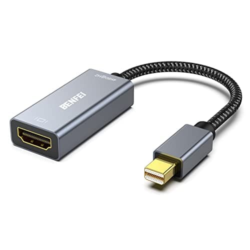Image of BENFEI Mini DisplayPort(Thunderbolt) to HDMI Adapter 4K@60Hz, Compatible With MacBook Air 2010-2017, MacBook Pro 2010-2015,Mac Mini 2010-2014, Surface pro 1/2/3/4[Aluminium Shell&Nylon Cable]