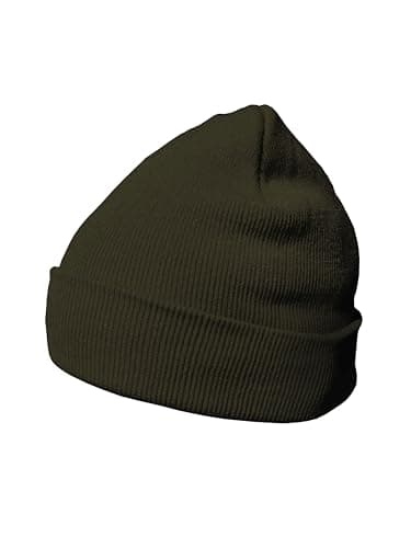 Image of DonDon Beanie hat men Beanie hats for women Winter hat classical design olive-brown