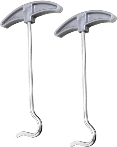 Image of Pack of 2 Tent Peg Extractors - Camping Tools, Lightweight and Portable, Easy Peg Remover