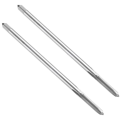 Image of sourcing map 2pcs Straight Flute Thread Taps, M6 x 1 H2 150mm Extra Long Metric Screw Machine Tap Threading Tapping Tools, High-Speed Steel 6542 (HSS 6542)