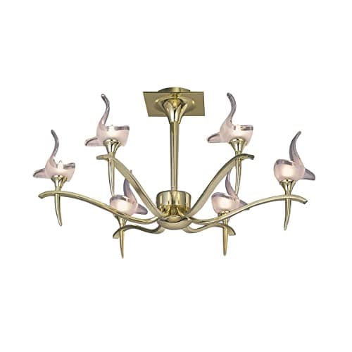 Image of Inspired Mantra Viena Semi Flush Round 6 Light G9, Polished Brass