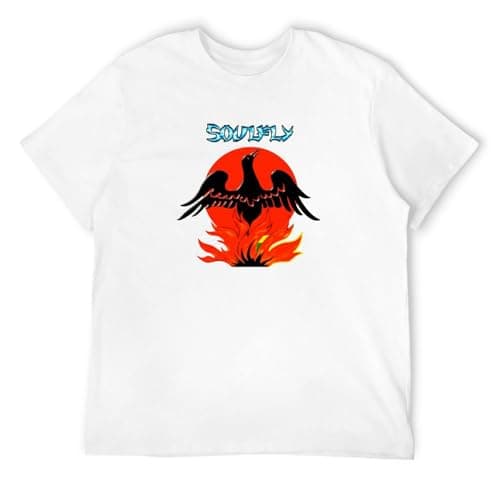 Image of Soulfly Primitive Funk Printed Tee Graphic T-Shirt Funny Shirt for Mens White XL