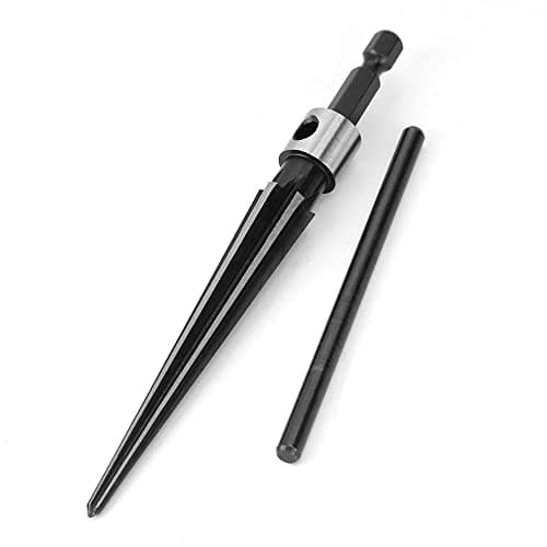 Image of Fongmore Hex Head T Handle Tapered Reamer 6 Fluted Chamfer Reaming Tool Guitar Bridge Pin Hole Handle Tapered Reamers Woodworker Luthier Tool 1/8"-1/2" (3-13mm)