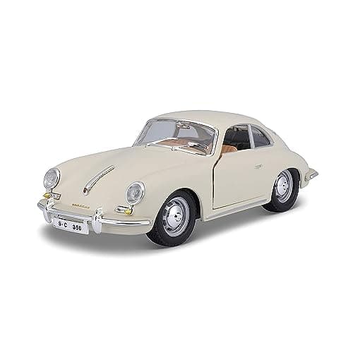Image of Bburago 18-22079" 1961 Porsche 356B Coupe Model Toy, Beige, Red Colour, 1:24 Scale