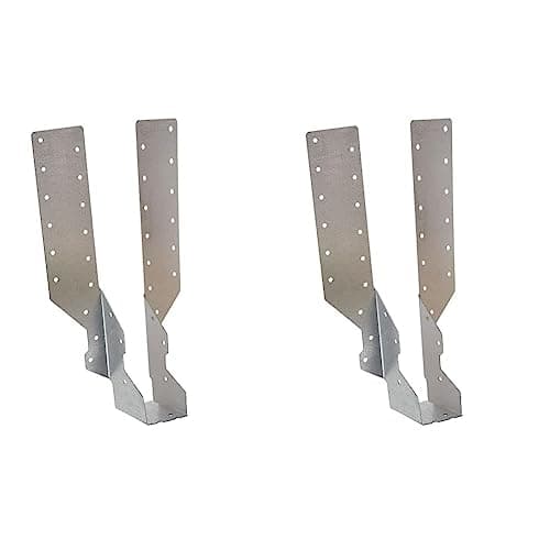 Image of BPC Fixings Galvanised Standard Leg Timber to Timber Joist Hanger 10-Piece Set, 47 mm Width, Silver (Pack of 2)