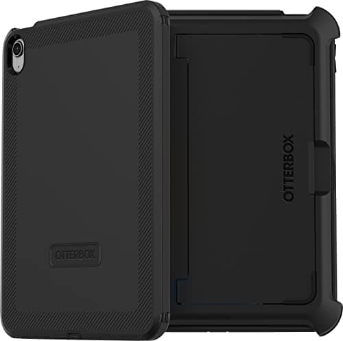 Image of OtterBox Defender Case for iPad 10th gen 2022, iPad 11th gen 2025 (A16), Shockproof, Rugged Protective Case with built in Screen Protector, 2x Tested to Military Standard, Black, No Retail Packaging