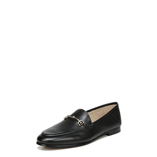 Image of Sam Edelman Women's Loraine Loafer, Black Smooth Leather, 8 UK