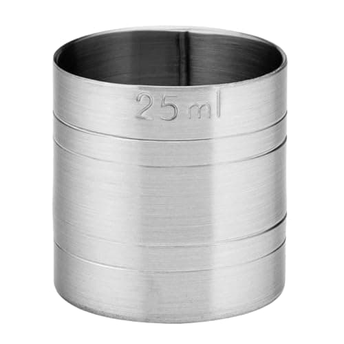 Image of Utopia Stainless Steel Thimble Bar Measure – 25 ml Professional Shot Measure, Dishwasher Safe, CE Marked, Durable Polished Finish – Ideal for Cocktails, Spirits & Bartending