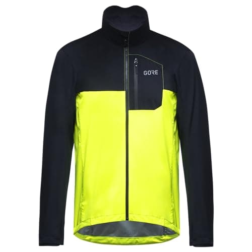Image of GORE WEAR Men's Cycling Jacket Spirit, GORE-TEX INFINIUM, Neon Yellow/Black, L