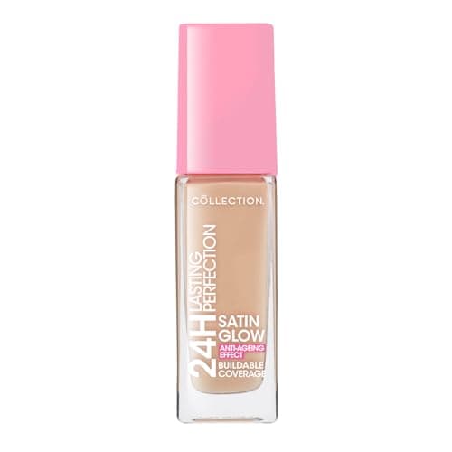 Image of Collection Cosmetics Lasting Perfection Satin Foundation, Full Coverage, Anti-Ageing Effect, 24 Hour Wear, Contains Hyaluronic Acid, 27ml, Fair Cool