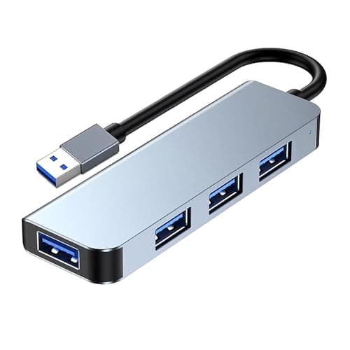 Image of BOULTON USB Hub 3.0 | 4-Port USB Ultra Slim Data Hub USB-A Splitter Extension Hub | USB-A Dock Adapter for Keyboard Mouse Flash Drive Printer | Multi USBA Cable Lead USBA Switch