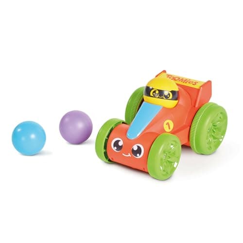 Image of TOMY Pop & Go Racer Ball Popper Toy Car – Fun Push-Along Race Car with Pop-and-Play Action, Includes 3 Balls & Storage – Durable Toy for 18+ Months, Encourages Motor Skills & Pretend Play