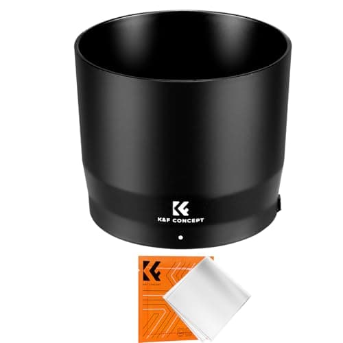 Image of K&F CONCEPT ET-74B Lens Hood, 67mm Bayonet Lens Hood for Canon RF 100-400mm f/5.6-8 is USM and EF 70-300mm f/4-5.6 is II USM Lens, Reversible Lens Protector with Cleaning Cloth