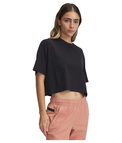 Image of Under Armour Women's Rival Short Sleeve, Women's Gym Shirt with Crew Neck Collar, Comfortable and Breathable Women's Gym Wear