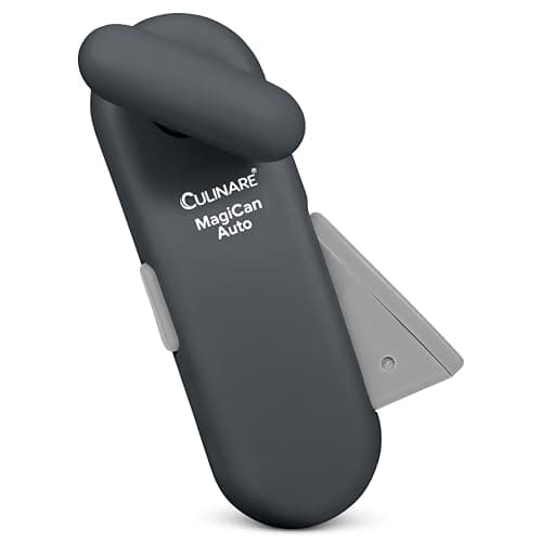 Image of Culinare MagiCan Auto Tin Opener, Grey, One Handed Operated Manual Can Opener with Clamp, Plastic/Stainless Steel,