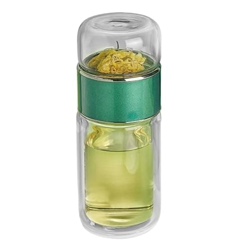 Image of 3-in 1 Smart Tea Diffuser - Pot Diffusers for Loose Tea, Hot & Cold Brewer with Effective Filter, Detachable Strainer, Reusable Glass Travel Coffee Cup
