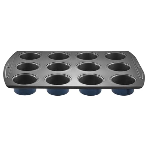 Image of Lakeland 12 Hole Non-Stick Loose Based Mini Sandwich Tin – Handy Fill Lines for Evenly Sized Bakes