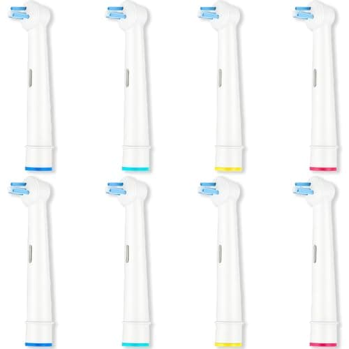 Image of 8Pcs Interspace Toothbrush Heads, Precision Clean Toothbrush Head Replacement - Suitable for Oral B Braun Electric Toothbrushes, Cleans Crevices, Bridges & Implants