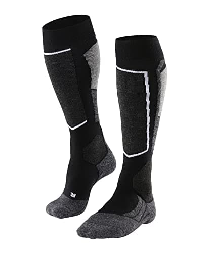 Image of FALKE Men's SK2 Intermediate M Kh Wool Warm Thick 1 Pair Skiing Socks, Black Black-Mix 3010, 5.5-7.5