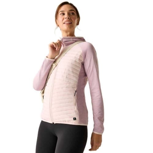Image of Regatta Womens Andreson Marl Hybrid Quilted Jacket Water Repellent Walking Coat