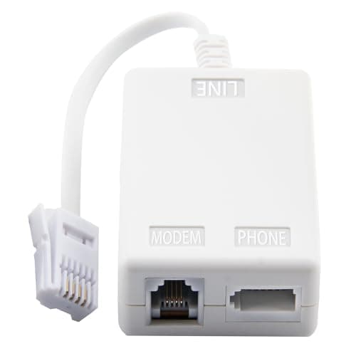 Image of BT Telephone Splitters ADSL Filter with Cable and RJ11 Connection Adapter, ADSL Microfilter BT Plug/Socket Internet and Telephone Socket Splitter Cable for WiFi Sky EE Vodafone Plusnet Broadband Phone