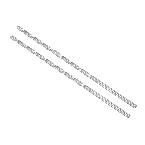 Image of CoCud Extra Long High Speed Steel Twist Drill Bits, 5.5mm Diameter 200mm Length, Straight Twist Jobber Drill Bit - (Applications: for Metal Woodwork Plastic Aluminum), 2-Pieces