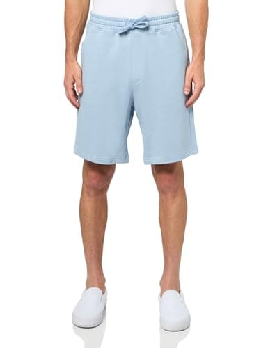 Image of HUGO Men's Small Tonal Logo Cotton Jersey Shorts, Dust Blue, Large