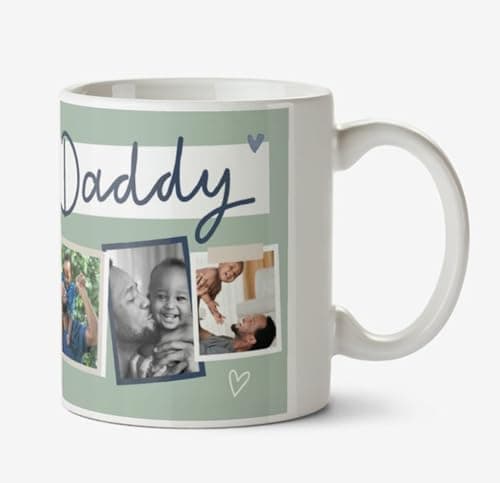 Image of EKAM Personalised Dad Coffee Mug - 11oz Coffee Cup - Add Your Photos and Text - Present for Dad - Gift for Father's Day - Gift Cup Father's Day - Tea Mug (Design 02)
