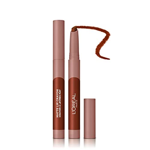 Image of L'Oreal Paris Infallible Very Matte Lip Crayon Lipstick, Smudge Proof, Red Lipstick, 109 Flirty Toffee, 1 kg
