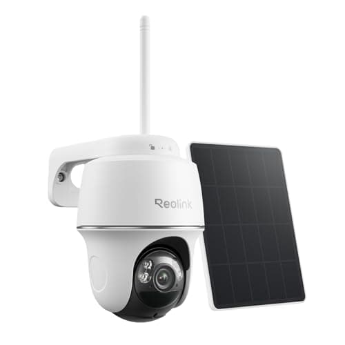 Image of Reolink 2K+ Solar Security Camera Outdoor Wireless, 2.4/5 GHz WiFi Battery-Powered Camera with 360° Pan-Tilt, Person/Vehicle Detection, No Monthly Fee for Local Storage, Argus PT 5MP + Solar Panel