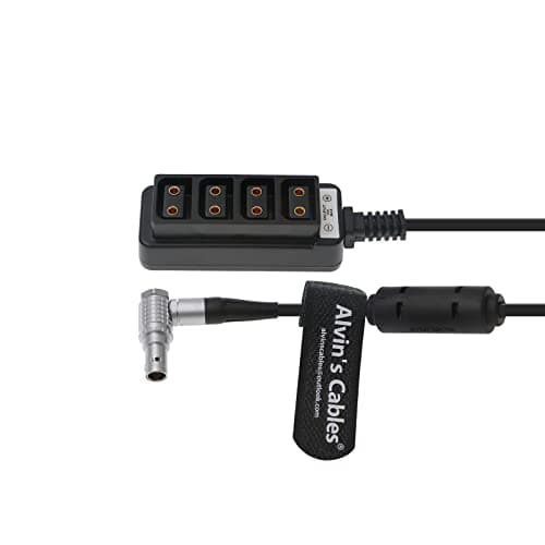 Image of 2-Pin to 4 D-Tap Female Breakout-Splitter Power-Cable with Regulator for Phantom-Flex4K|ARRI RED DSMC2 Jetpack|RTmotion Sidekick 2Pin Male to 4-Port Dtap 12V Output Avin's Cables