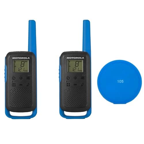 Image of Motorola TALKABOUT T62 BLUE portable PMR radio kit set with 2 pcs + Gift Sticky Pad Blue