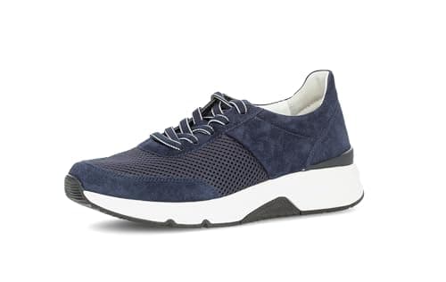Image of Gabor Aloe Rolling Soft Navy Suede Womens Trainers 86.897.36
