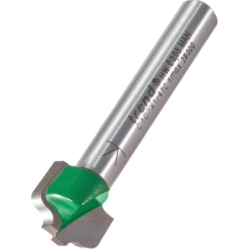 Image of Trend CraftPro Small Ogee Panel Router Cutter, 1/4 Inch Shank, 2mm Radius, 12.7mm Cut Diameter & 9.5mm Cut Length, Tungsten Carbide Tipped, C107X1/4TC
