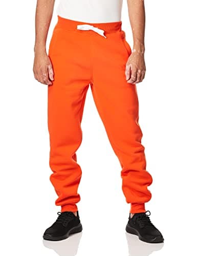 Image of Southpole Men's 1570 Basic Active Fleece Jogger Sweatpants, Orange, Large