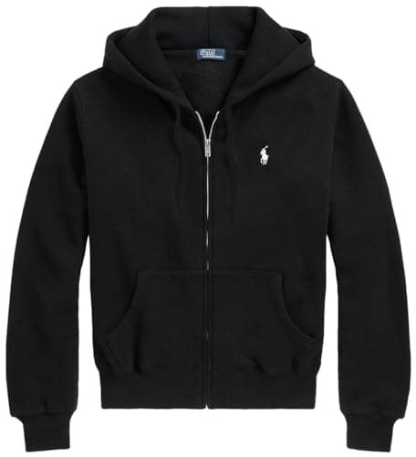 Image of Polo Ralph Lauren Womens Full Zip Hoodie, Rl Black, S